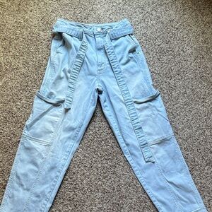 Universal Thread Light Wash Denim Jeans with Contrast Stitching